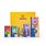 Photo showing the products contained in the gift box: Green Nine Tea, Happy Easter Tea, Fruity Easter Tea, Happy Easter Biscuits and Easter Egg Spice Mix.